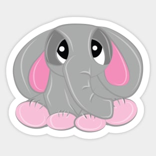 Cute Baby Elephant Sticker